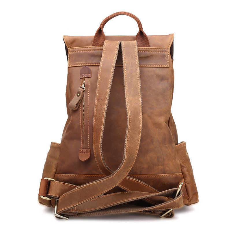 Ladies leather retro backpack