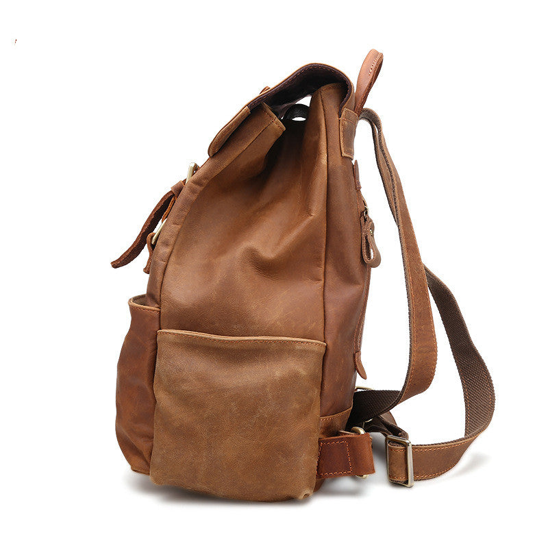 Ladies leather retro backpack