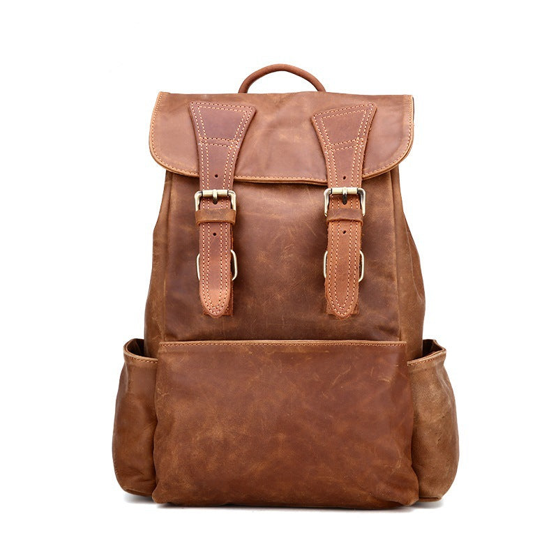 Ladies leather retro backpack